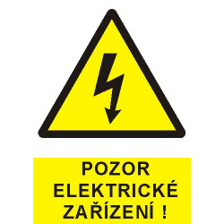 Pozor elektrické zařízení